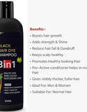 Herbal 3 in 1 Hair Dye Instant Black Hair Shampoo for Women & Men ( Pack Of 2 )