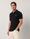 Men Solid Polo Collar Cotton T-shirt